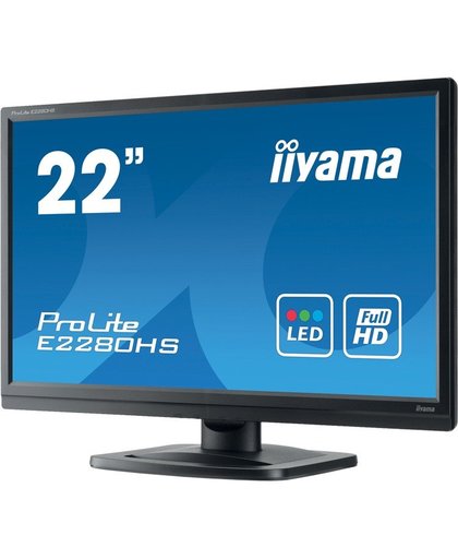 iiyama ProLite E2280HS-1 21.5" Full HD LED Zwart computer monitor