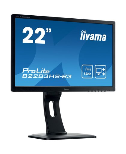iiyama ProLite B2283HS-B3 21.5" Full HD LED Mat Flat Zwart computer monitor LED display