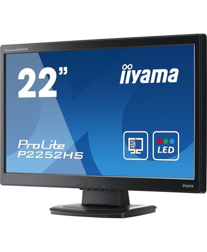 iiyama ProLite P2252HS-B1 21.5" Full HD LED Mat Flat Zwart computer monitor