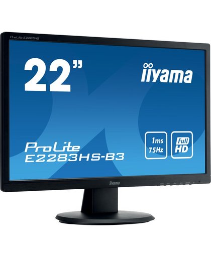 iiyama ProLite E2283HS-B3 LED display 54,6 cm (21.5") Full HD Flat Mat Zwart