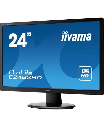 iiyama ProLite E2482HD-B1 24" Full HD LED Mat Flat Zwart computer monitor LED display