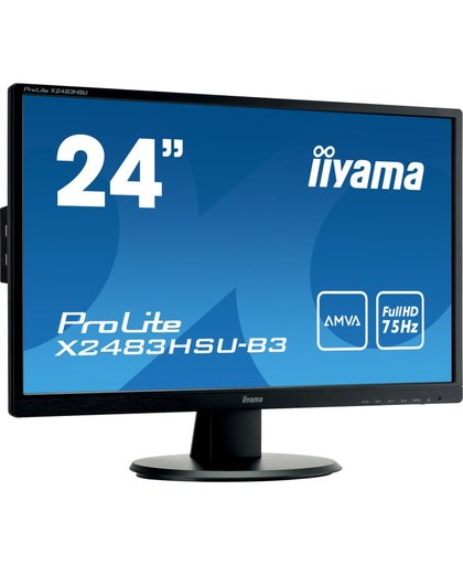 iiyama ProLite X2483HSU-B3 LED display 60,5 cm (23.8") Full HD Flat Mat Zwart