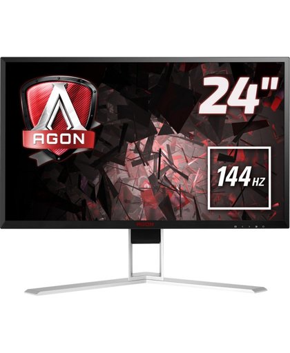 AOC Gaming AG241QX 23.8" Wide Quad HD LED Zwart, Rood computer monitor