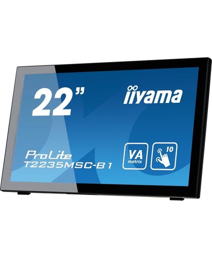 iiyama ProLite T2235MSC 21.5" 1920 x 1080Pixels Multi-touch Tafelblad Zwart touch screen-monitor