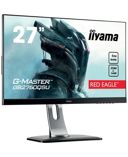 iiyama G-MASTER GB2760QSU-B1 27" Wide Quad HD LED Mat Flat Zwart computer monitor LED display