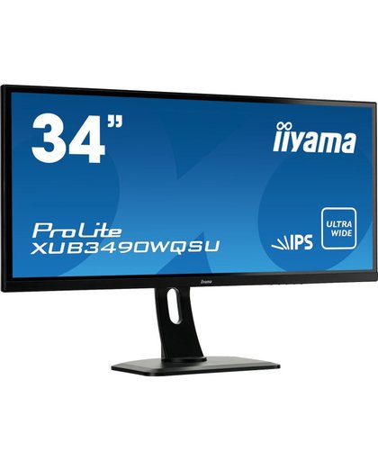 iiyama ProLite XUB3490WQSU-B1 34" Wide Quad HD LED Mat Flat Zwart computer monitor LED display
