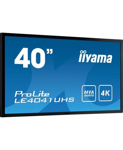 iiyama LE4041UHS-B1 beeldkrant 100,3 cm (39.5") LED 4K Ultra HD Digital signage flat panel Zwart