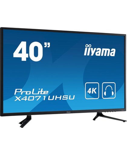 iiyama ProLite X4071UHSU-B1 LED display 100,3 cm (39.5") 4K Ultra HD Flat Mat Zwart