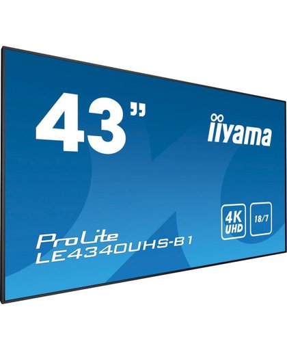 iiyama LE4340UHS-B1 42.5" LED 4K Ultra HD Zwart beeldkrant