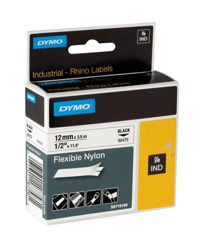 IND labels van flexibele nylon 12mm x 3,5m