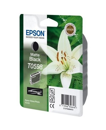Epson inktpatroon Matte Black T0598 Ultra Chrome K3 inktcartridge