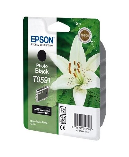 Epson inktpatroon Photo Black T0591 Ultra Chrome K3 inktcartridge