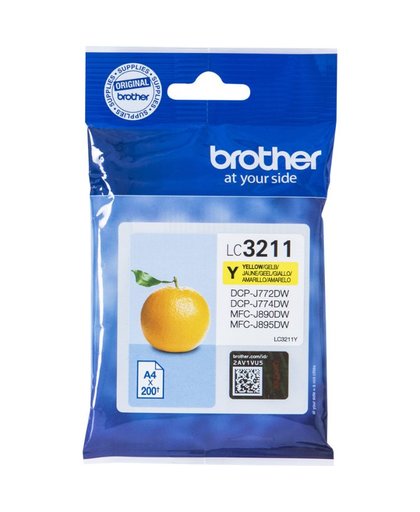 Brother LC-3211Y 200pagina's Geel inktcartridge