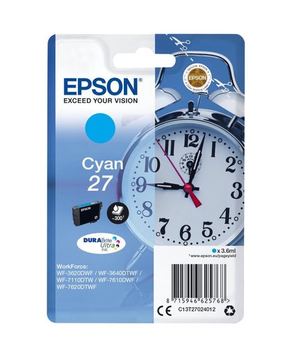Epson C13T27024012 inktcartridge Cyaan 3,6 ml 300 pagina's