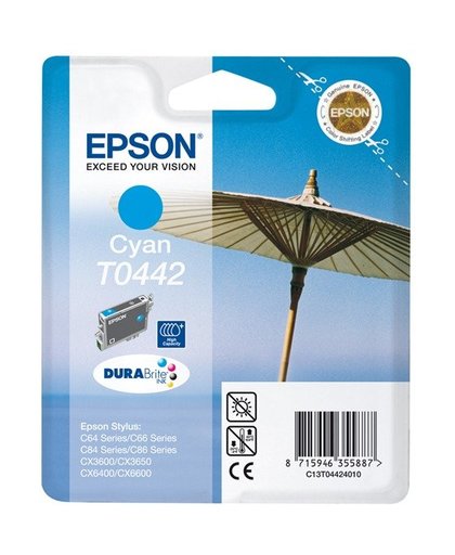 Epson inktpatroon Cyan T0442 DURABrite Ink (high capacity) inktcartridge