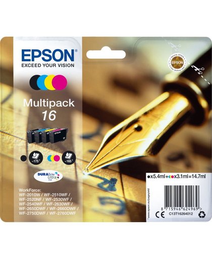 Epson C13T16264012 inktcartridge Zwart, Cyaan, Magenta, Geel