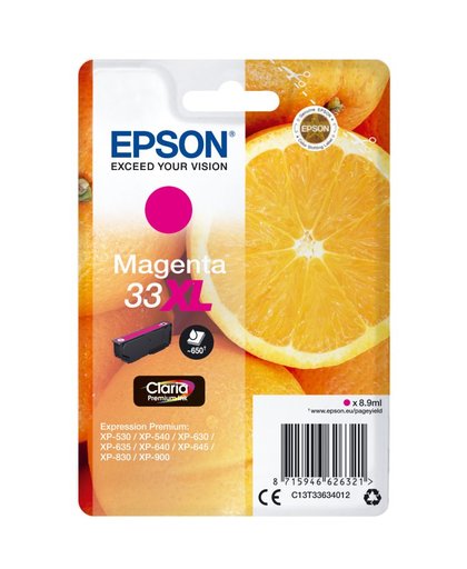 Epson C13T33634012 inktcartridge Magenta 8,9 ml 650 pagina's