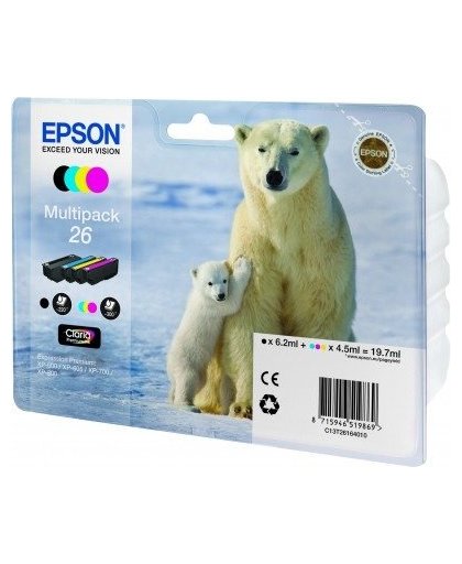 Epson Multipack 4-colours 26 Claria Premium Ink inktcartridge