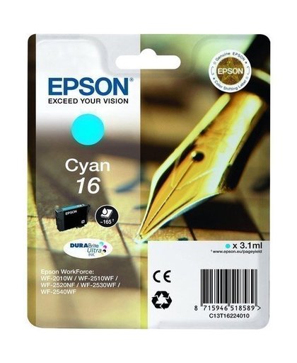 Epson Singlepack Cyan 16 DURABrite Ultra Ink inktcartridge
