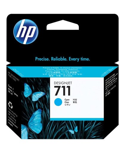 HP 711 cyaan DesignJet , 29 ml inktcartridge