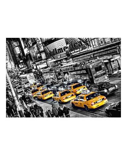 - new york cabs queue - 366 x 254 cm - multi
