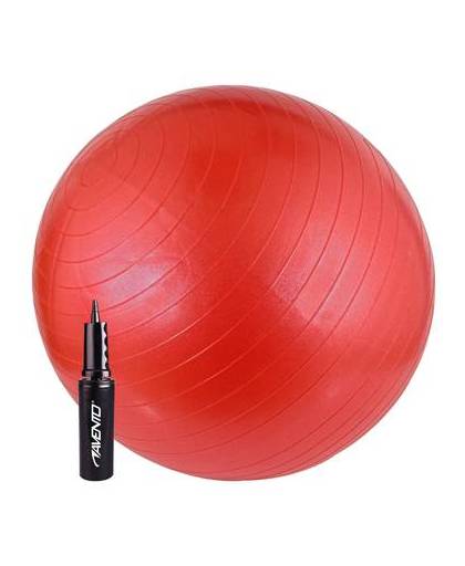 Avento fitnessbal 65 cm roze/zwart/wit