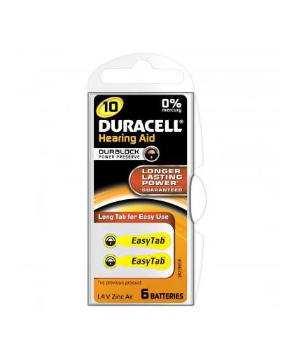 Duracell batterij gehoorapparaat - DA10 - 6 stuks