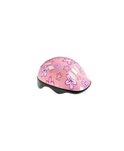 Amigo helm bloemen kind roze maat 55/58 cm