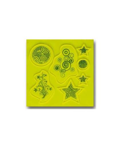 4-Act Reflecterende Stickers Ornamenten 10 X 10 cm Geel