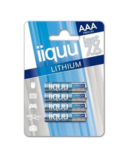 iiquu Lithium AAA Lithium 1.5V niet-oplaadbare batterij