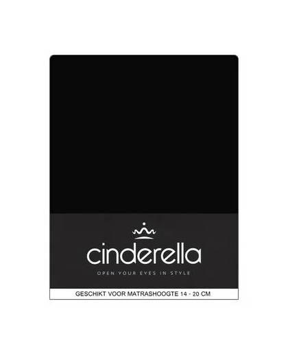 Cinderella Basic Hoeslaken Zwart-90 x 220 cm