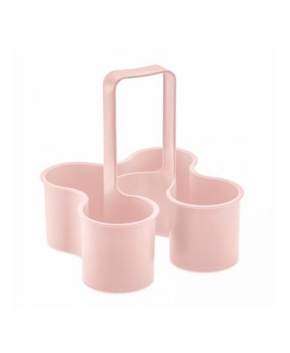Koziol Caddy flessendrager - poeder roze