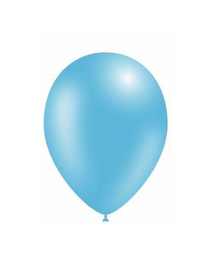 Lichtblauwe ballonnen metallic 30cm 50 stuks