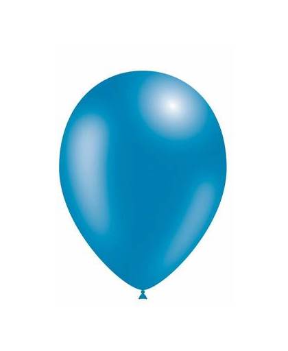 Blauwe ballonnen metallic 30cm 50 stuks