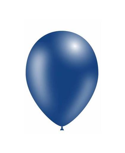 Donkerblauwe ballonnen metallic 30cm 50 stuks