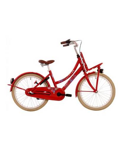 Bike Fun Love & Peace 20 Inch 34 cm Meisjes 3V Terugtraprem Rood