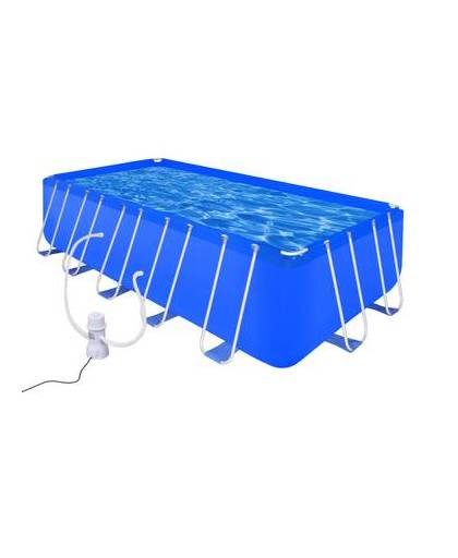 Opbouwzwembad met stalen frame en pomp 540 x 270 x 122 cm