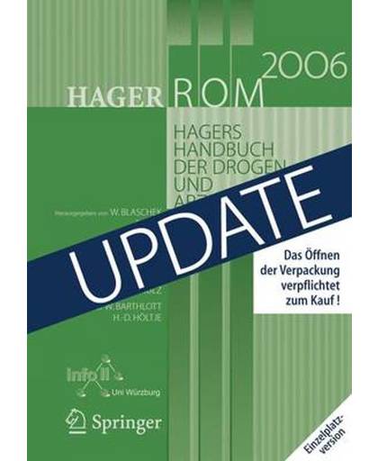 Hagerrom 2006. Hagers Handbuch Der Drogen Und Arzneistoffe