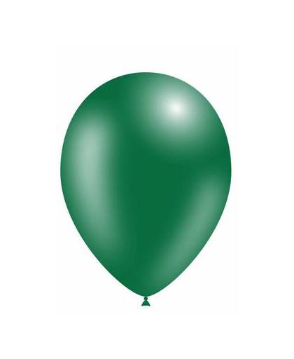 Donkergroene ballonnen metallic 25cm 10 stuks