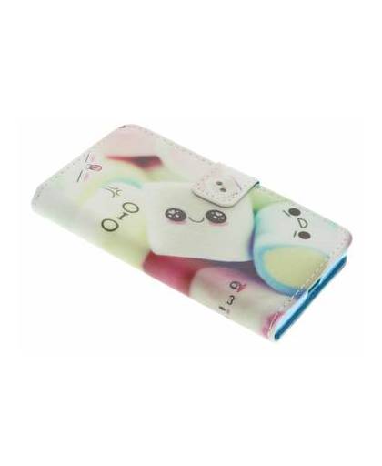 Marshmallow design tpu booktype hoes voor de sony xperia x compact