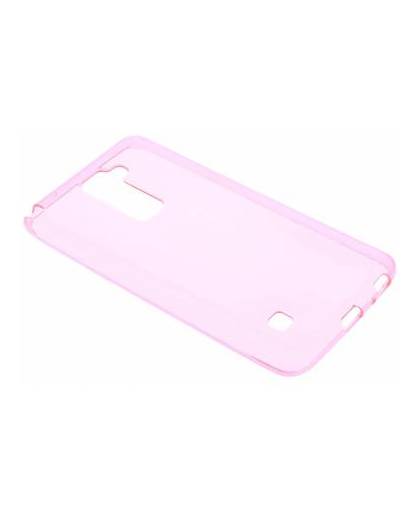 Roze transparante gel case voor de lg stylus 2 (plus)