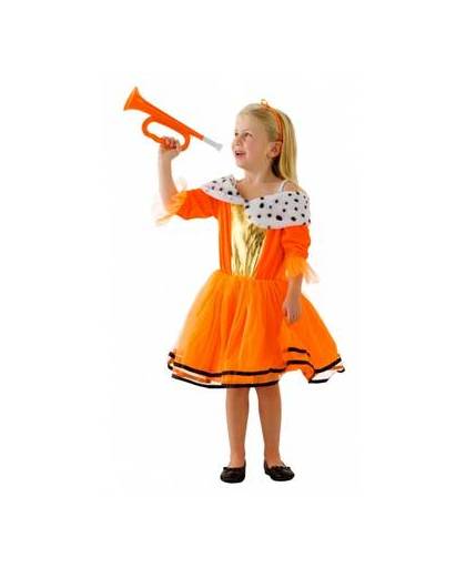 Oranje koninginnen jurk voor meisjes 6-8 jaar (m)