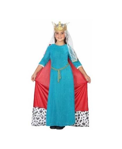 Koningin kostuum voor meisjes 116 (5-6 jaar)