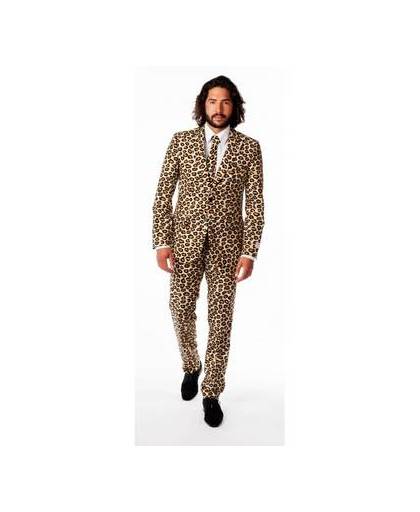 Heren kostuum met luipaard print 52 (xl)