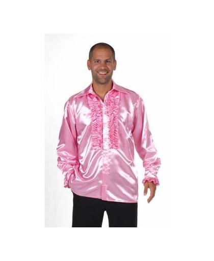 Luxe rouches blouse lichtroze l (56-58)