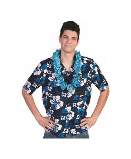 Blauwe hawaii blouse honolulu 52-54 (l/xl)