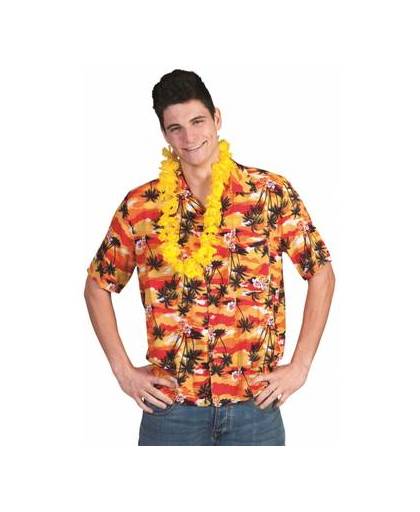 Hawaii shirt rood/oranje 56-58 (2xl/3xl)