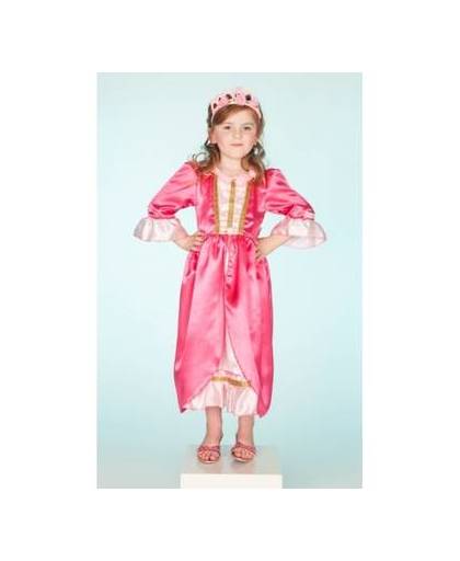 Luxe prinsessen jurk roze 3-4 jaar (98-104)