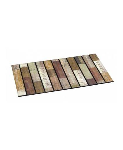Deurmat ecomat houten planken 46x76 cm