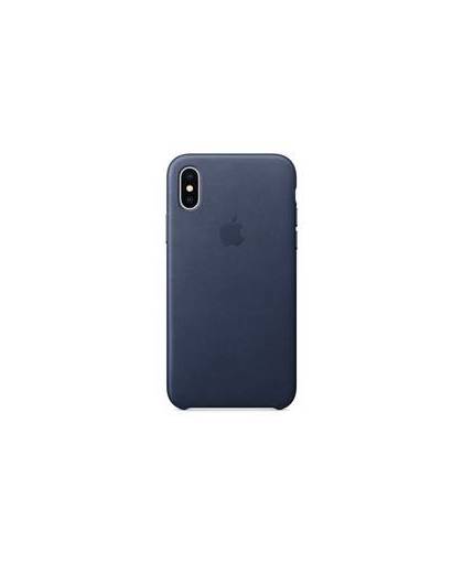 Donkerblauwe leather case voor de iphone x